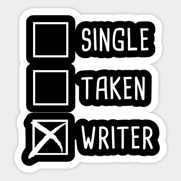 Funny Novelist Writer Graphic Gift Sticker by MeatMan